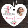 Pink Floral Photo First Mother's Day Gift Heart Personalised Hanging Ornament