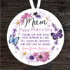 Gift For Mum Mother's Day Flower Wreath Round Personalised Hanging Ornament