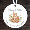 Mummy Bear With Baby Mother's Day Gift Round Personalised Hanging Ornament