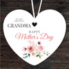 Amazing Grandma Pink Floral Mother's Day Gift Heart Personalised Ornament