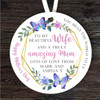 Wife And Mum Mother's Day Gift Blue Butterfly Round Personalised Ornament