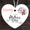 Mummy Floral Mother's Day Gift Heart Personalised Hanging Ornament