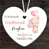 Girlfriend Teddy Bear Heart Balloon Valentine's Day Gift Heart Custom Ornament