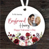 Boyfriend Red Floral Photo Frame Valentine's Day Gift Personalised Ornament