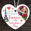Fiancée Female Valentine's Day Gift Paris Photo Heart Personalised Ornament