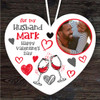 Husband Wine Glasses Valentine's Day Gift Photo Heart Personalised Ornament