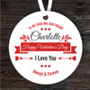 Darling Girlfriend Valentine's Day Gift Round Personalised Hanging Ornament
