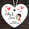 Cute Doodle Cupid Valentine's Day Gift Heart Personalised Hanging Ornament