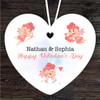 Pink Cupid Valentine's Day Gift Heart Personalised Hanging Ornament