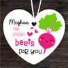 Beetroot Valentine's Day Gift Heart Personalised Hanging Ornament