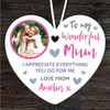Wonderful Mum Photo Gift For Mum Heart Personalised Hanging Ornament