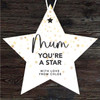 Gift For Mum Gold Stars Personalised Hanging Ornament