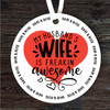 Husband Wife Romantic Gift Round Personalised Hanging Ornament