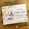 White Roses Angel Childrens Sympathy Loving Memory Funeral Condolence Guest Book