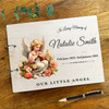 Vintage Angel Childrens Sympathy In Loving Memory Funeral Condolence Guest Book