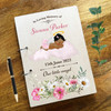 Wood Dark Skin Baby Girl Sympathy In Loving Memory Funeral Condolence Guest Book