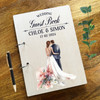 Floral Watercolour Groom And Bride Message Notes Keepsake Wedding Guest Book