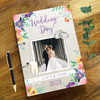 Wood Wedding Day Bright Flower Message Notes Keepsake Wedding Guest Book