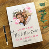Wood Pink Heart Flowers Photo Message Notes Keepsake Wedding Guest Book