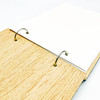 Wood Bride Groom Silhouette Message Notes Keepsake Wedding Guest Book