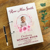 Watercolour Pink Floral Wreath Photo Album Memories Christening Keepsake Book
