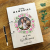 Wood Pink Floral Wreath Photo Album Wedding Memories Keepsake Book