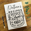 Wood Knife Fork Scrapbook Notes List Baking Cook Recipe Keeper Book