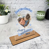 Love You Step Dad Birthday Gift Heart Blue Personalised Acrylic Plaque