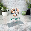 Step Dad Heart Photo Birthday Gift Personalised Acrylic Plaque
