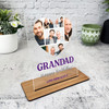 Grandad Heart Photo Birthday Gift Personalised Acrylic Plaque