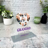 Grandad Heart Photo Birthday Gift Personalised Acrylic Plaque