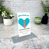 Stepdad Fathers Day Gift Heart Shape Shirt With Tie Personalised Acrylic Plaque