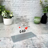 Fathers Day Gift Fist Six Small Hands Red Hearts Personalised Acrylic Plaque