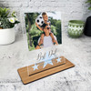 Best Dad Happy Father's Day Gift Star Blue Photo Personalised Acrylic Plaque