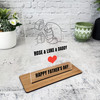 Fathers Day Gift Fist Bump Two Small Hands Personalised Acrylic Plaque