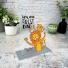 Fathers Day Gift Lion Dad With Child Personalised Acrylic Plaque