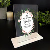 Light Pink Floral Wedding Day Gift Personalised Acrylic Plaque
