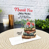Thank You Teacher Gift Floral Books Personalised Acrylic Plaque