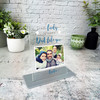 Lucky To Have A Dad Like You Gift Blue Photo Personalised Acrylic Plaque