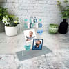 Best Step Dad Gift Blue Photo Personalised Acrylic Plaque