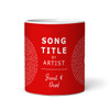 Red Vinyl Record Any Song Lyrics Custom Music Gift Coffee Tea Personalised Mug