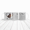 Black Initials Heart Grey Any Song Lyrics Custom Music Gift Personalised Mug