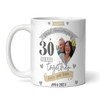 73 30 Years Together 30th Wedding Anniversary Gift Pearl Photo Personalised Mug