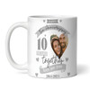10 Years Together 4th Wedding Anniversary Gift Tin Photo Personalised Mug