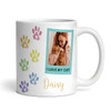 I Love My Cat Gift Photo Paw Print Coffee Tea Cup Personalised Mug