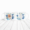 Sister Memorial Sympathy Keepsake Gift Blue Floral White Dove Personalised Mug