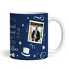 Thank You Best Man Gift Blue Wedding Photo Coffee Tea Cup Personalised Mug