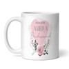 Wedding Bridesmaid Gift Pink Rose Coffee Tea Cup Personalised Mug