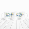 Wedding Maid Of Honour Gift Blue Banner Flutes Coffee Tea Cup Personalised Mug