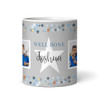 Well Done Congratulations Gift Stars Blue Photo Coffee Tea Cup Personalised Mug